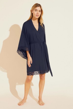 Navy Women Eberjey Mariana TENCEL™ Modal Robe | BXF8690TE