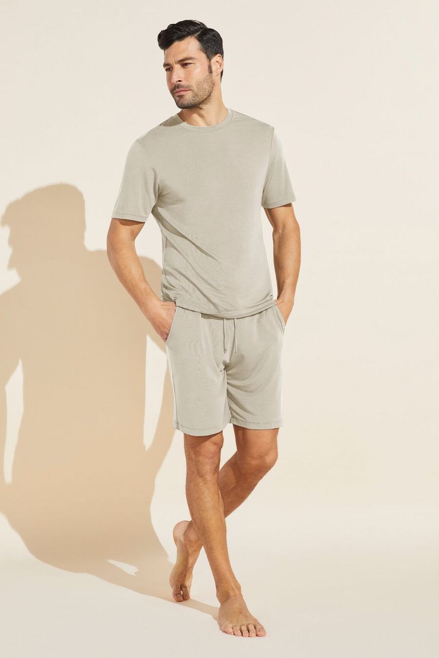 Beige Men Eberjey Henry TENCEL™ Modal Short PJ Set Pajamas | ADR6475PL