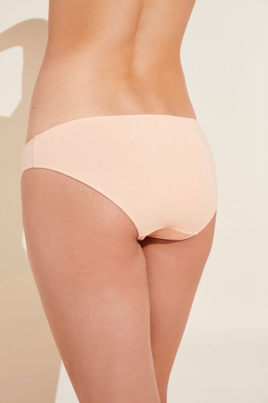 Beige Women Eberjey Pima Stretch Cotton Bikini Panty | KBE4156PI