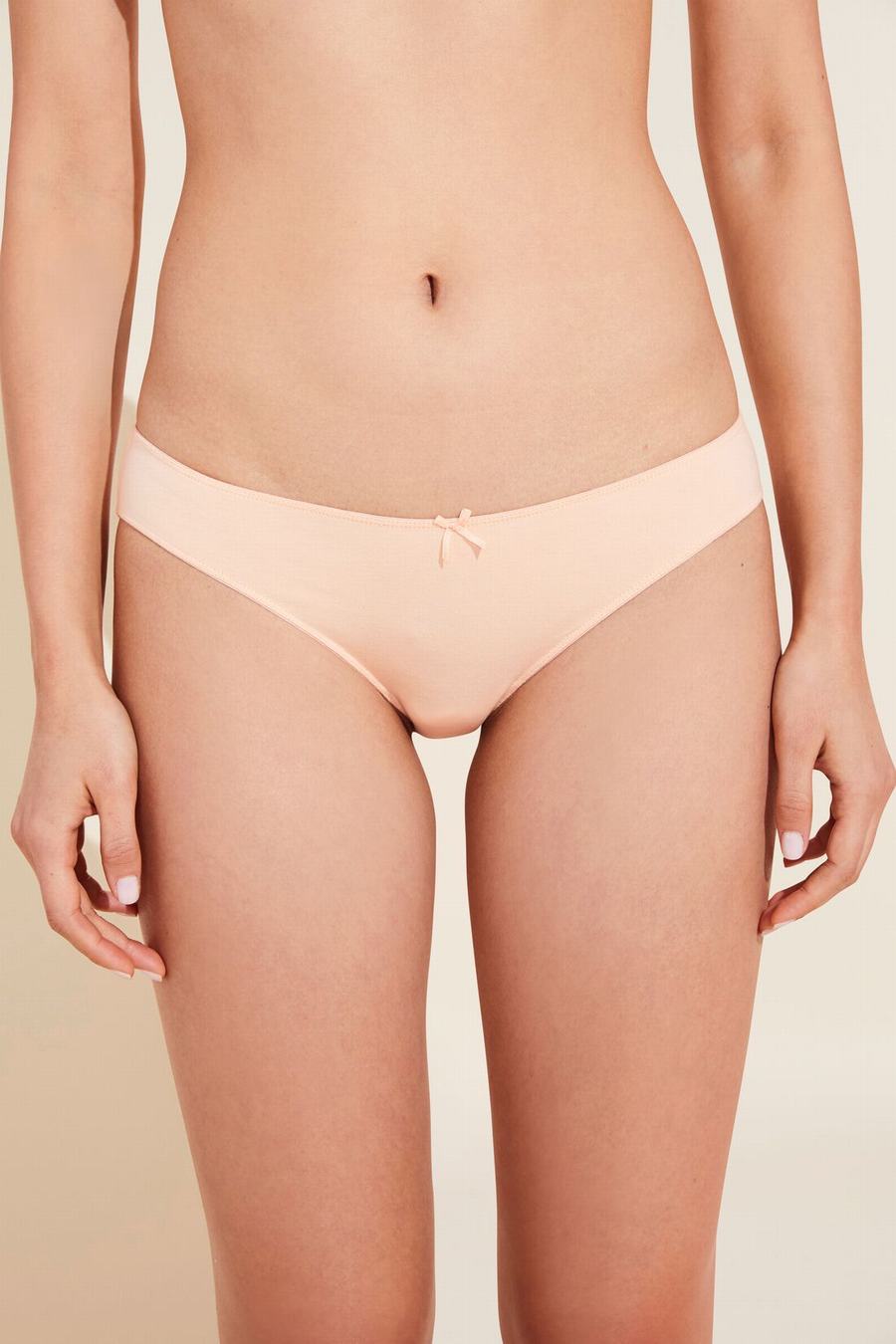 Beige Women Eberjey Pima Stretch Cotton Bikini Panty | KBE4156PI