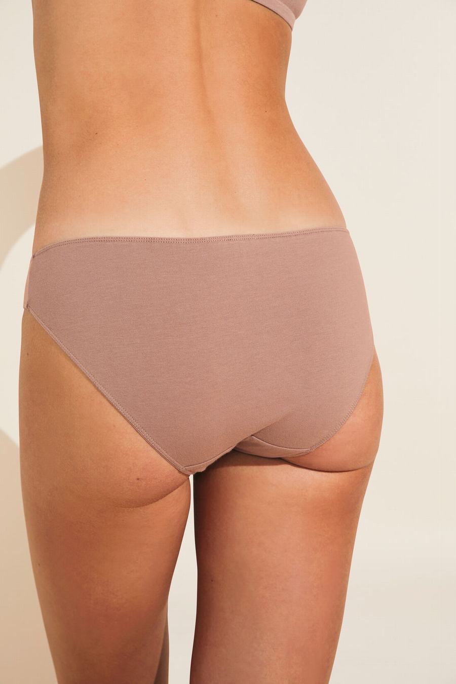 Beige Women Eberjey Pima Stretch Cotton Bikini Panty | RFA6072KD