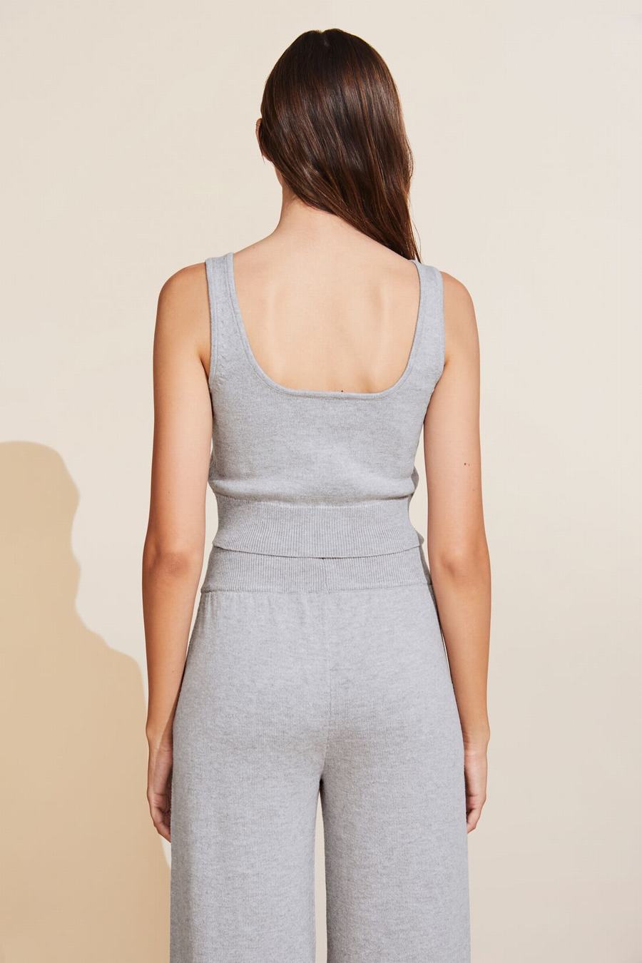 Grey Women Eberjey Recycled Sweater Cropped Tank Top | GBZ1467NU