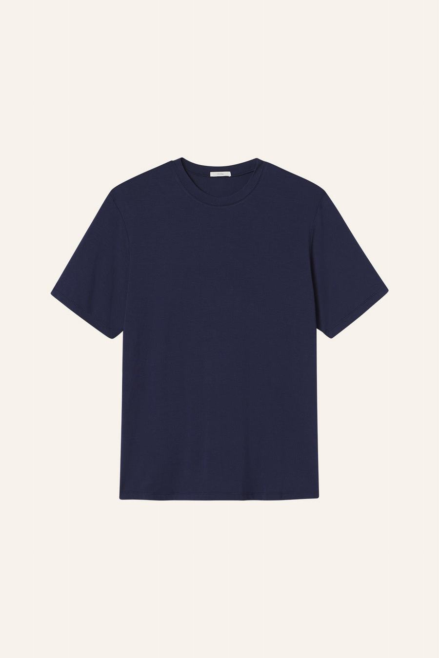 Navy Men Eberjey Henry TENCEL™ Modal Short Sleeve Tee T-Shirt | QDX955RU