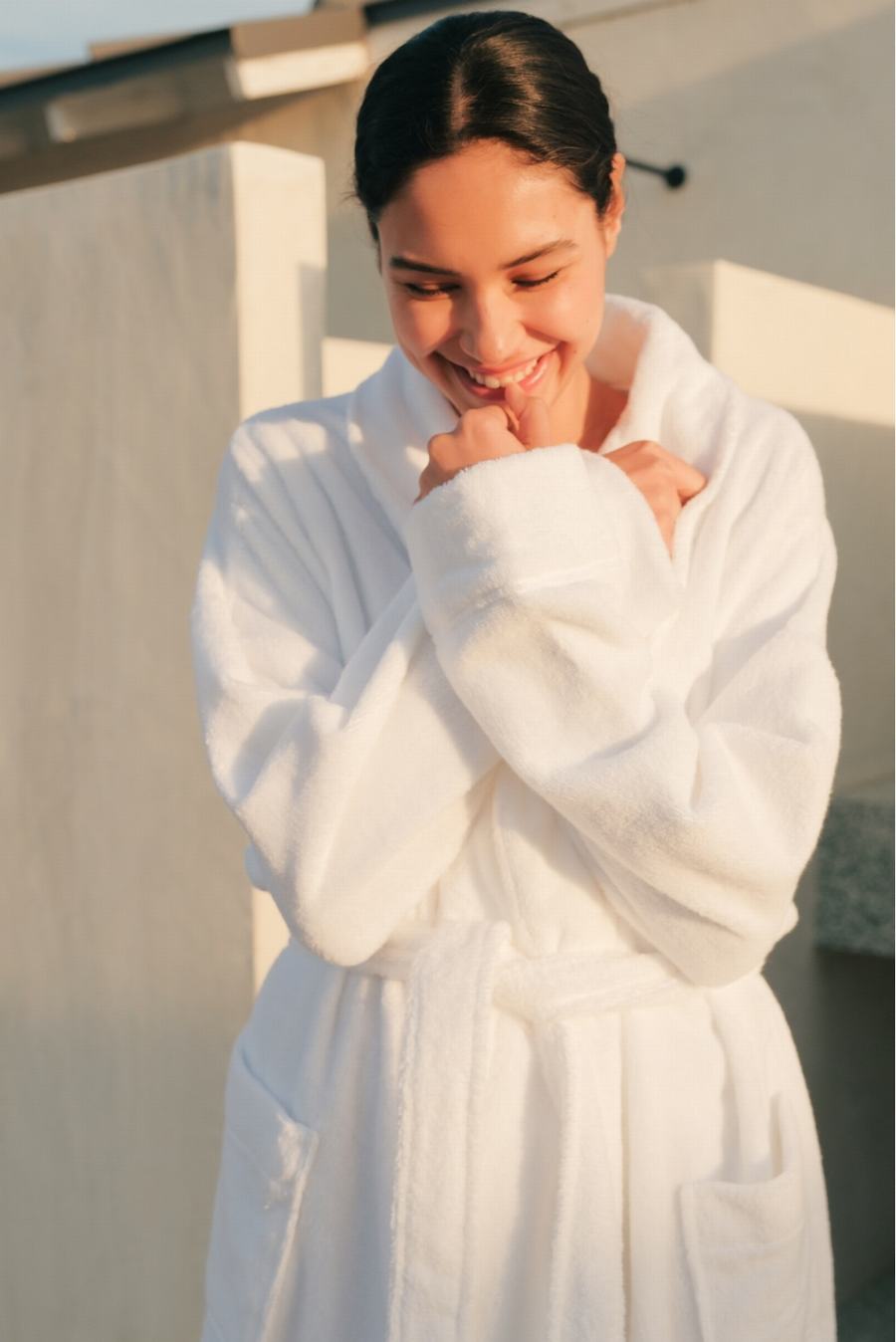 White Men Eberjey Terry Gender Neutral Robe | XUG9848QX