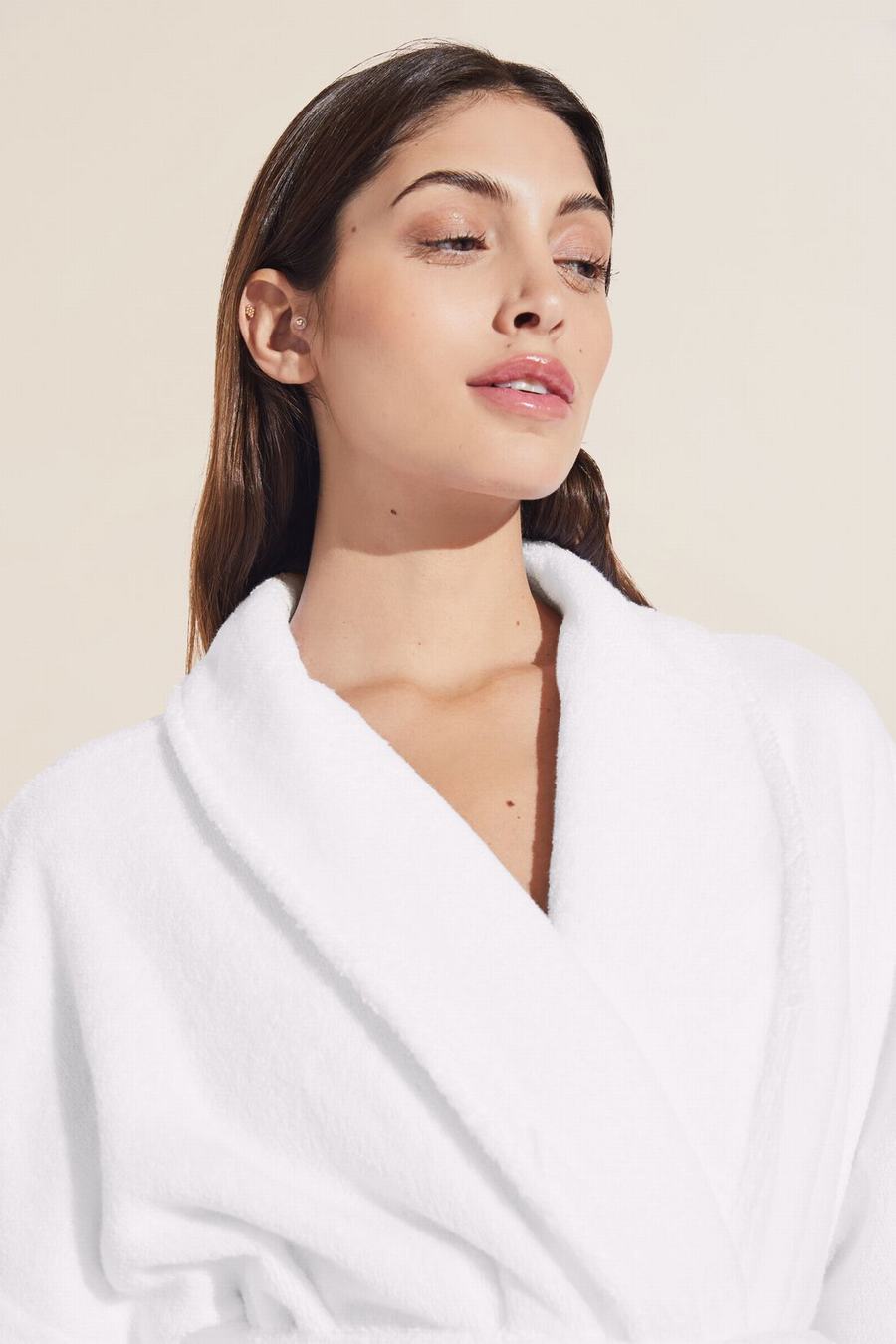 White Men Eberjey Terry Gender Neutral Robe | XUG9848QX