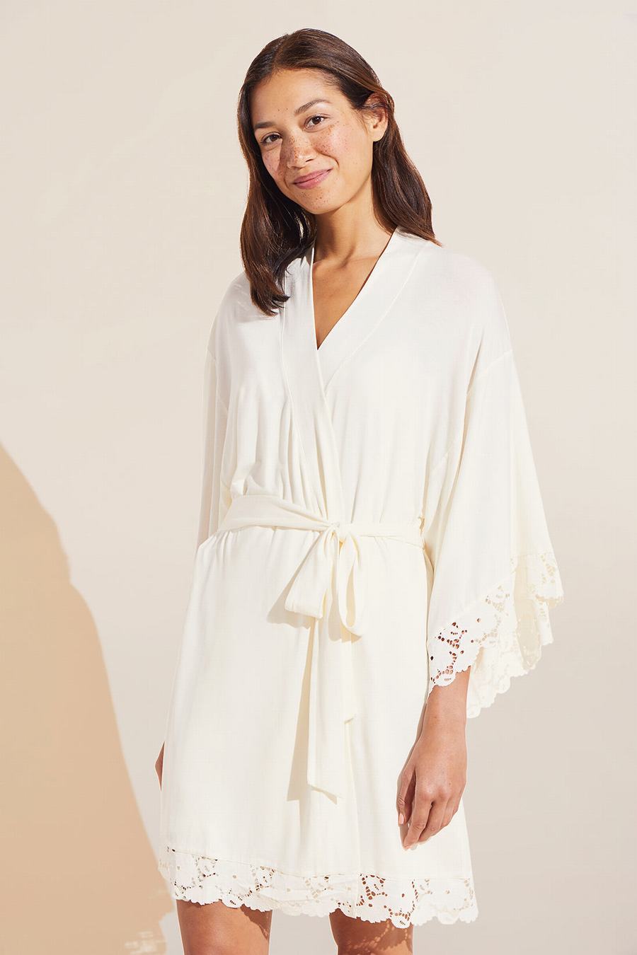 White Women Eberjey Naya TENCEL™ Modal Robe | VOI794YU