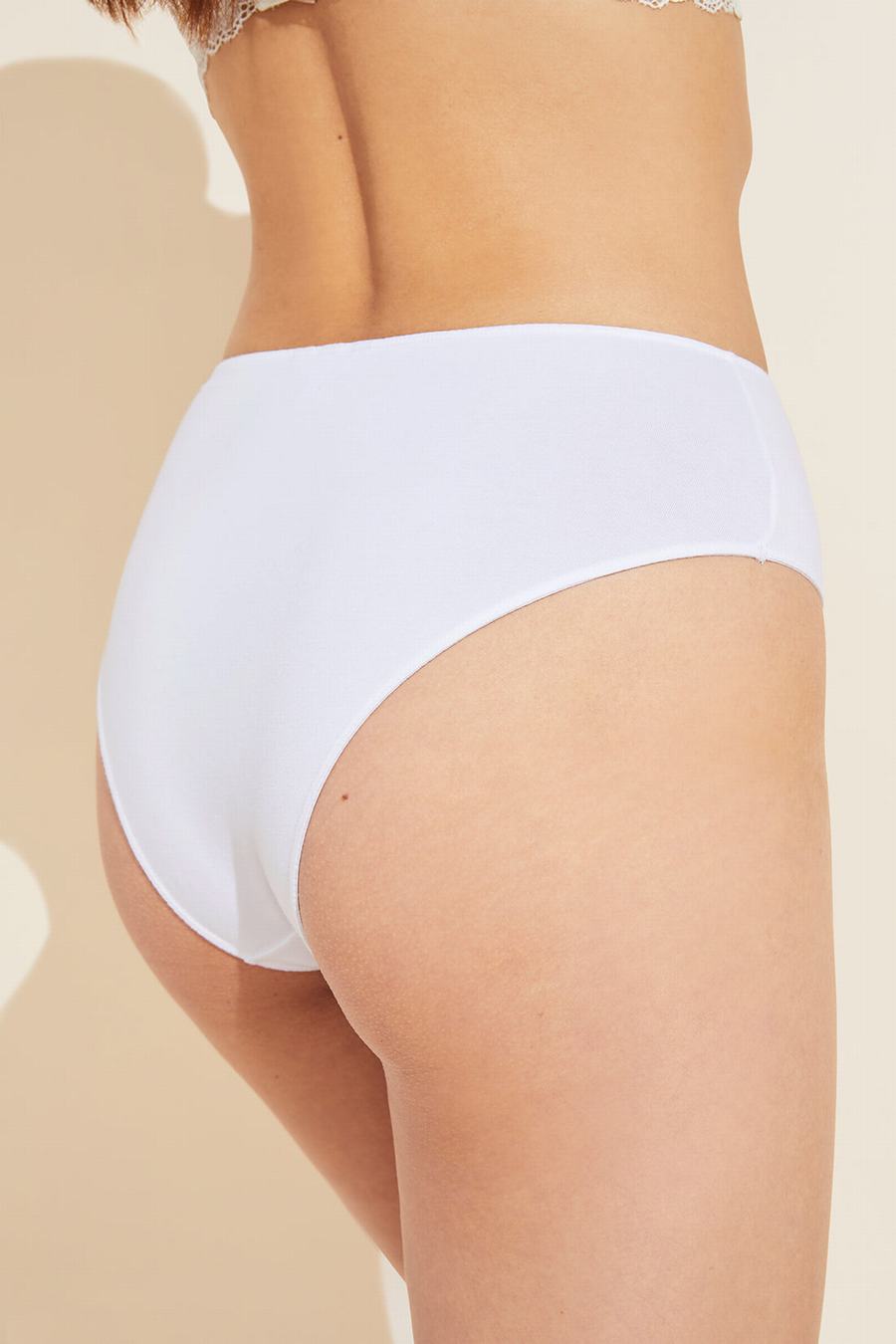 White Women Eberjey Pima Stretch Cotton Highwaist Briefs | ESW9673GM