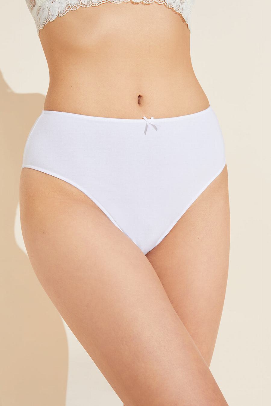 White Women Eberjey Pima Stretch Cotton Highwaist Briefs | ESW9673GM